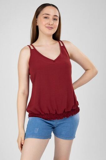 Santory Blusa lisa de tirantes oferta