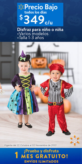 Walmart Disfraz para niño o niña oferta