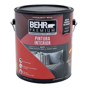 Pintura premium mate para interior blanco