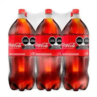 Refresco coca-cola 6 pzas de 3 l c/u