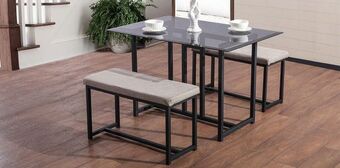 Muebles Dico Comedor nash negro cristal oferta