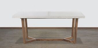 Muebles Dico Mesa de comedor rectangular de mármol breton oferta