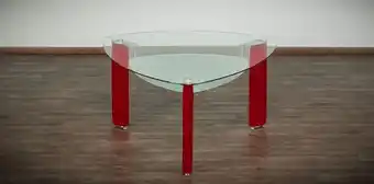 Muebles Dico Mesa triangular parker rojo oferta