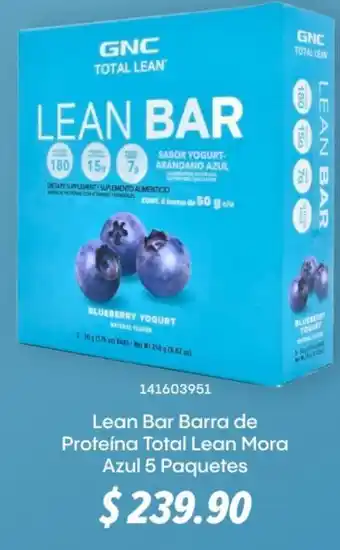 GNC Lean bar barra de proteína total lean mora azul 5 paquetes oferta