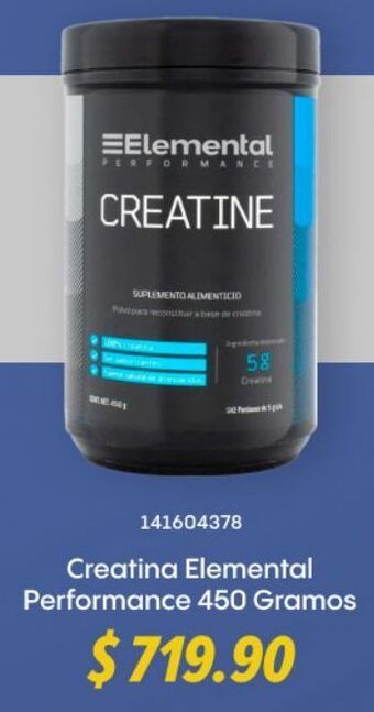 Creatina elemental performance 450 gramos