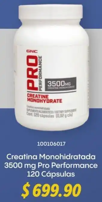 Creatina monohidratada 3500 mg pro performance 120 cápsulas