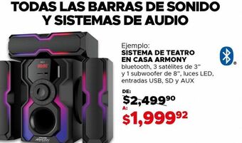 DelSol Sistema de teatro en casa armony oferta