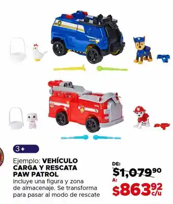DelSol Vehículo carga y rescata paw patrol oferta