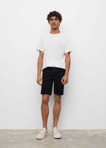 Mango Bermudas denim bajo deshilachado oferta
