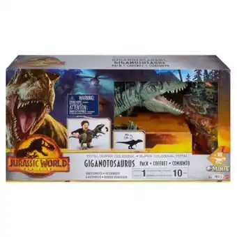 Set de figuras mattel jurassic world super colossal total giganotosaurus