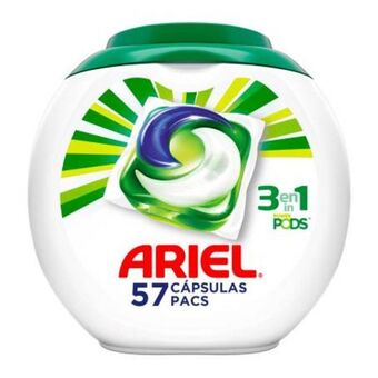 Detergente en cápsulas ariel power pods 3 en 1 57 pzas