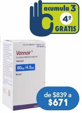 Farmacia San Pablo Vannair aer 80/4.5 mcg caj c/120d oferta