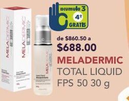 Farmacia San Pablo Meladermic total liquid fps50 caj c/1pz oferta