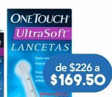 Farmacia San Pablo One touch ultrasoft lancetas c/100pzs oferta