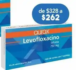 Farmacia San Pablo Levofloxacino tab 750mg c/7 aurax oferta