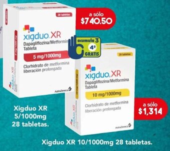 Farmacia San Pablo Xigduo XR 5/1000mg 28 Tabletas oferta