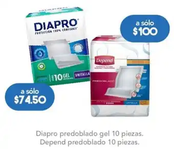 Farmacia San Pablo Diapro Predoblado Gel 10 Piezas Depend Predoblado 10 Piezas oferta