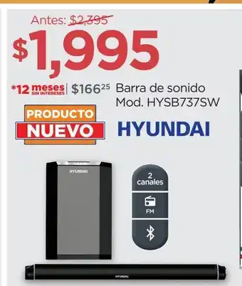Chedraui Barra de sonido hyundai oferta