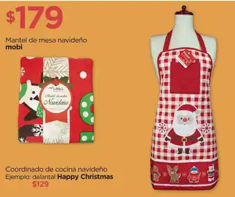 Chedraui Mantel de mesa navideño mobi oferta