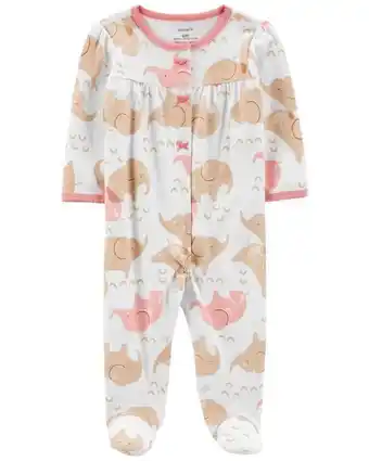 Carter's Mameluco de algodón con broches con estampado de elefante carter's oferta
