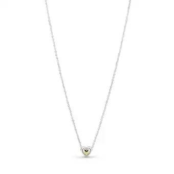 Pandora Collar corazón dorado cóncavo dos tonos oferta