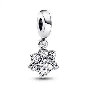 Pandora Charm colgante huella de mascota reluciente pandora plata esterlina oferta