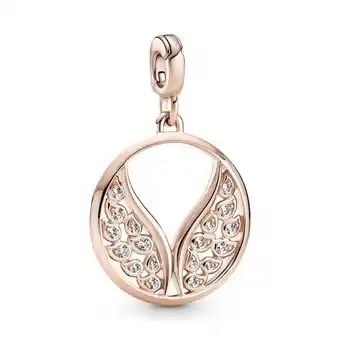 Pandora Medallón alas en llamas recubrimiento en oro rosa de 14k pandora me oferta
