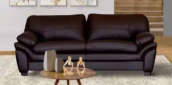 Muebles Dico Sofá de piel cordoba dark brown oferta