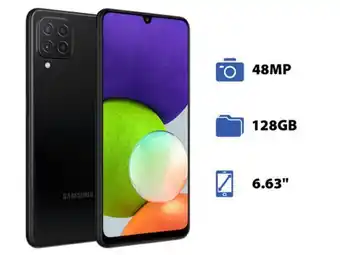 Smartphone samsung galaxy a22: procesador dimensity 700 (hasta 2.20 ghz), memoria ram de 6gb, almacenamiento de 128gb, pan