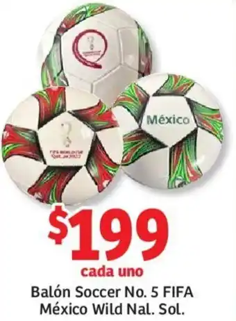 Soriana Híper Balón Soccer no. 5 Fifa México Wild Nal. Sol. oferta
