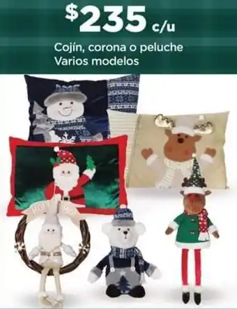 Bodega Aurrerá Cojín Corona o Peluche Varios Modelos oferta