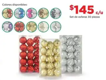 Bodega Aurrerá Colores Disponibles Set de Esferas 30 Piezas oferta