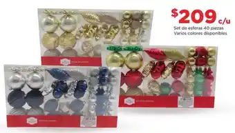 Bodega Aurrerá Set de Esferas 40 Piezas Varios Colores Disponibles oferta