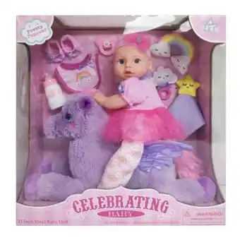 Sam's Club Muñeca member's mark hop on baby con peluche de unicornio oferta