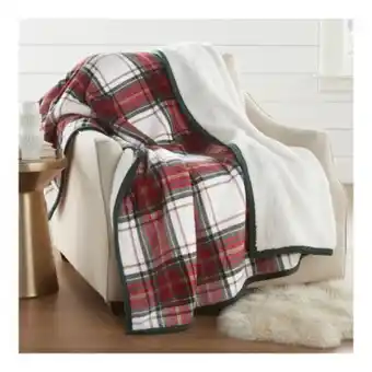 Sam's Club Frazada de borrega member's mark reversible rojo/blanco oferta