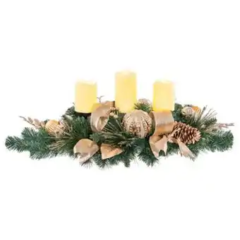 Sam's Club Portavelas navideño member's mark dorada con luces led oferta