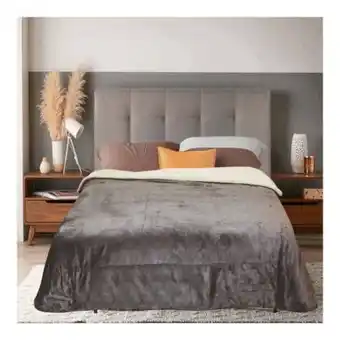 Sam's Club Cobertor con borrega royal velvet luxe king size café oferta