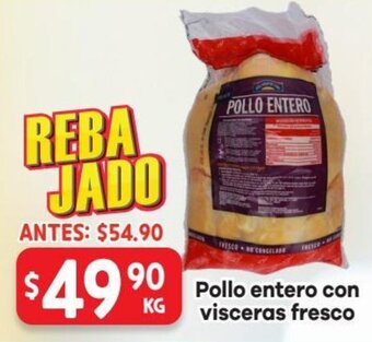 HEB Pollo Entero con Visceras Fresco oferta