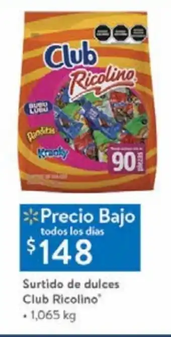 Walmart SUrtido de Dulces Club Ricolino 1065kg oferta