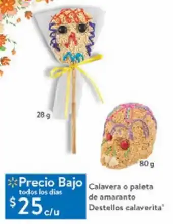 Walmart Calavera o Paleta de Amaranto Destellos Calavera oferta