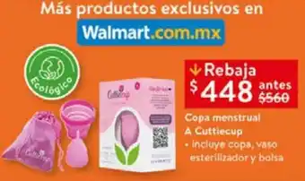 Walmart Copa Menstrual A Cuttiecup oferta