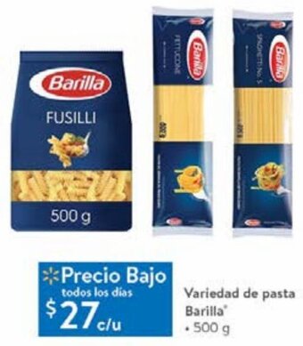 Walmart Variedad de Pasta Barilla 500g oferta