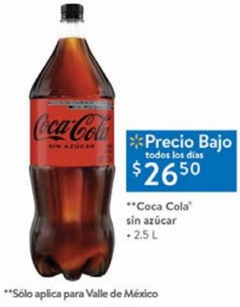 Walmart Coca Cola Sin Azúcar 2,5L oferta
