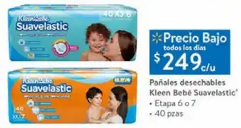 Pañales Desechables Kleen Bebé Suavelastic Etapa 6 o 7 40pzas
