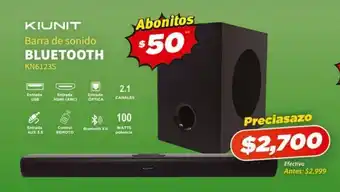 El Bodegón Kiunit Barra de sonido Bluetooth KN6123S oferta
