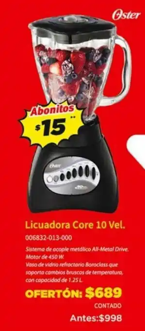 Oster Licuadora Core 10 Vel