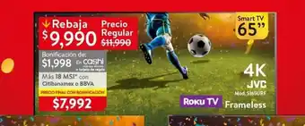 Walmart Roku TV Frameless 65" oferta