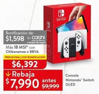 Walmart Consola Nintendo Switch OLED oferta