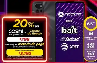 Bodega Aurrerá Celulares motorola g22 oferta