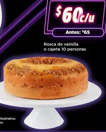 Rosca de vainilla o cajeta 10 personas